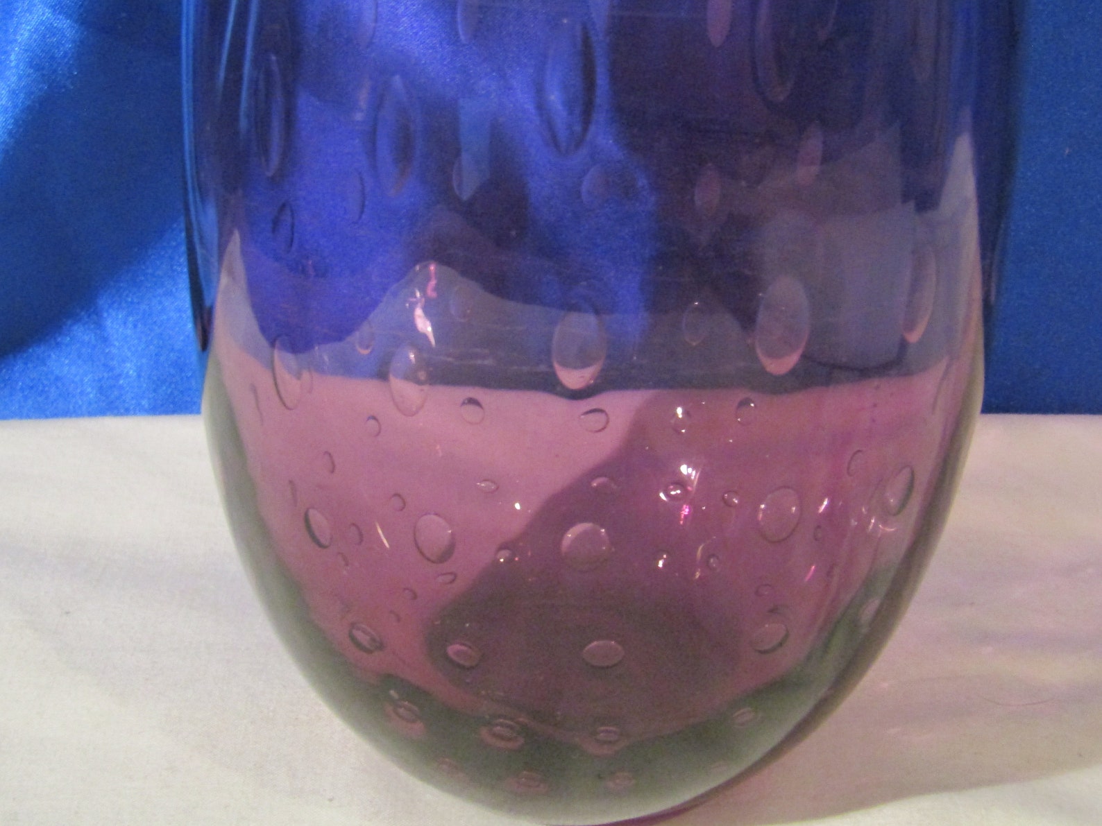 Vintage Purple Controlled Bubble Glass Vase Etsy