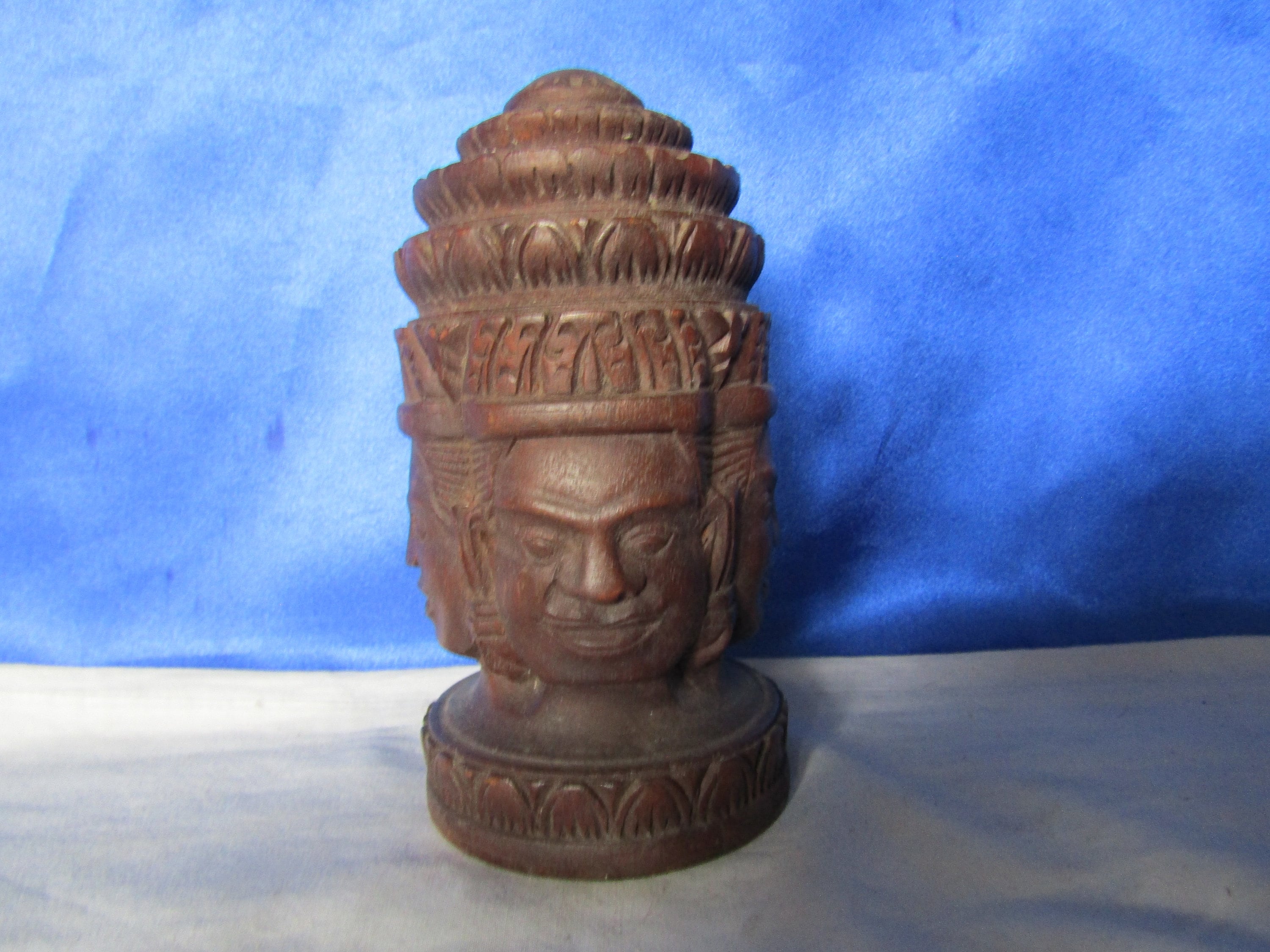 Vintage Phra Phrom Hindu God Hand Carved Wooden 4 Faced - Etsy Norway