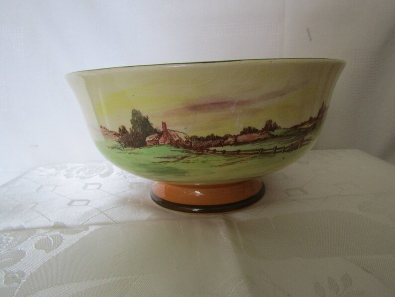 Royal Doulton Pedestal Bowl rustic England D5694 Etsy