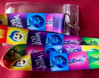 Inside Out lanyard & ID holder Bus pass/keys/neck strap/gift