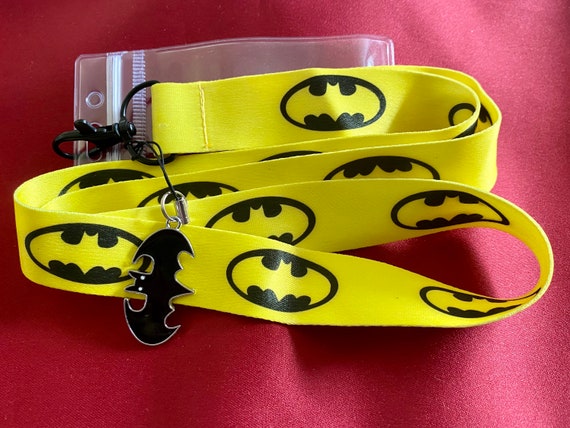 Batman Lanyard Batman Charm & ID Holder Bus Pass/keys/neck - Etsy Finland