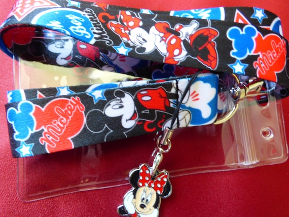 teacher gift party theme park cruise student work wedding Ribbon Lanyard just married mask holder Mickey Minnie Mouse honeymoon