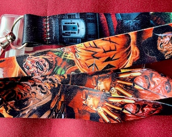 Freddy - horror lanyard & ID holder Bus pass/keys/neck strap/gift