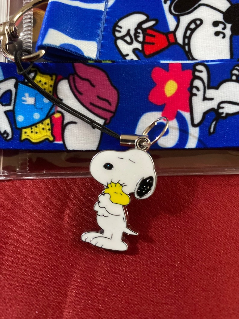 Snoopy Lanyard Snoopy Charm & ID Holder Bus Pass/keys/neck - Etsy
