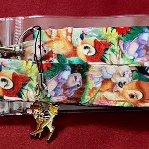 Disney Bambi lanyard, charm & ID holder Bus pass/keys/neck strap/gift