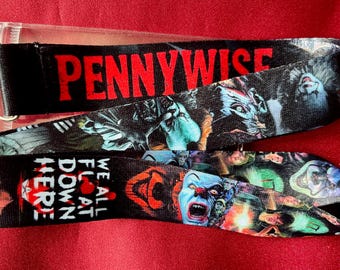 Clown horror lanyard & ID holder Bus pass/keys/neck strap/gift