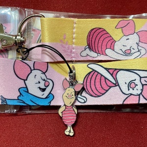 Disney Piglet lanyard, charm & ID holder Bus pass/keys/neck strap/gift