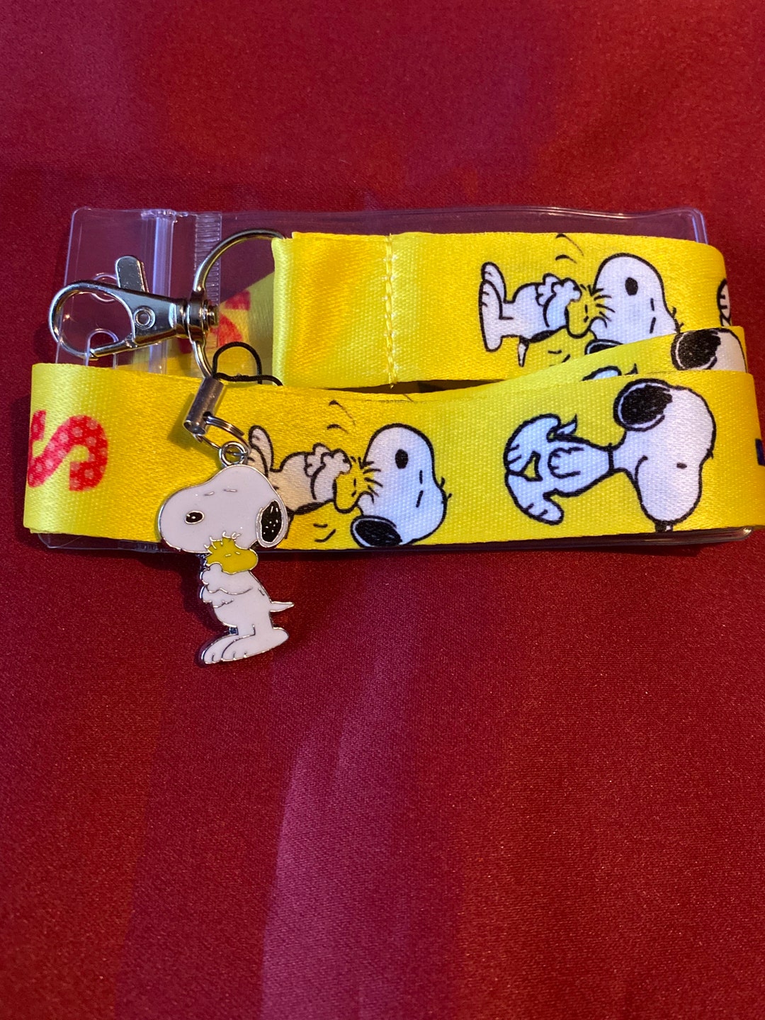 Snoopy Lanyard, Snoopy Charm & ID Holder Bus Pass/keys/neck Strap/gift ...