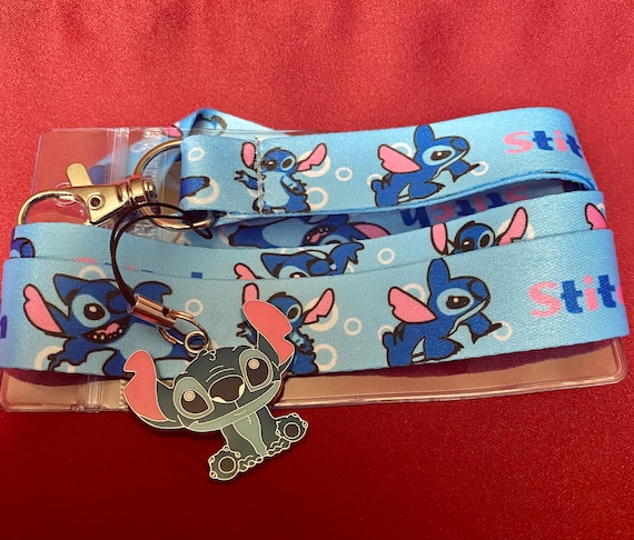 2 LILO & STITCH LANYARD Disney cute neck strap keychain And Strap To Hold ID