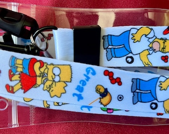 Simpsons lanyard & ID holder Bus pass/keys/neck strap/gift