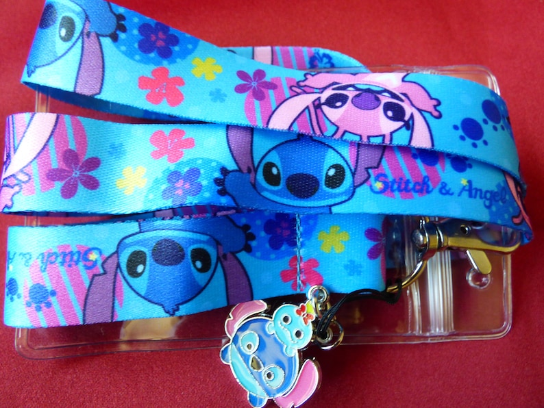 Lilo and Stitch Lanyard Neck Strap ID Pass Badge Keys Charm Phone Disney Inspi