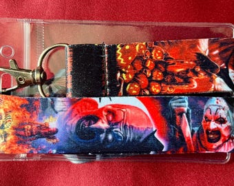 Clown horror lanyard & ID holder Bus pass/keys/neck strap/gift