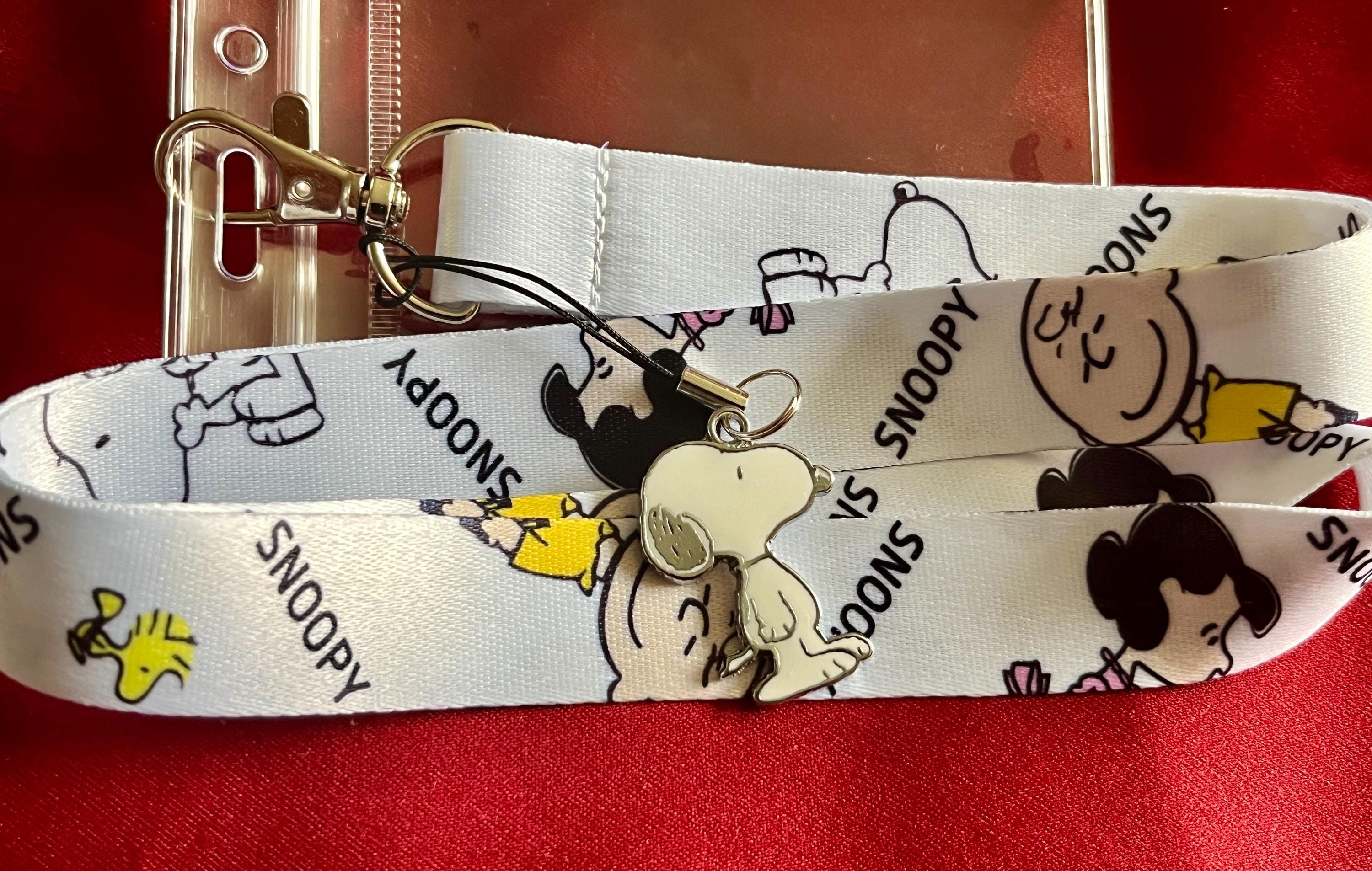 Snoopy Lanyard, Snoopy Charm & ID Holder Bus Pass/keys/neck Strap