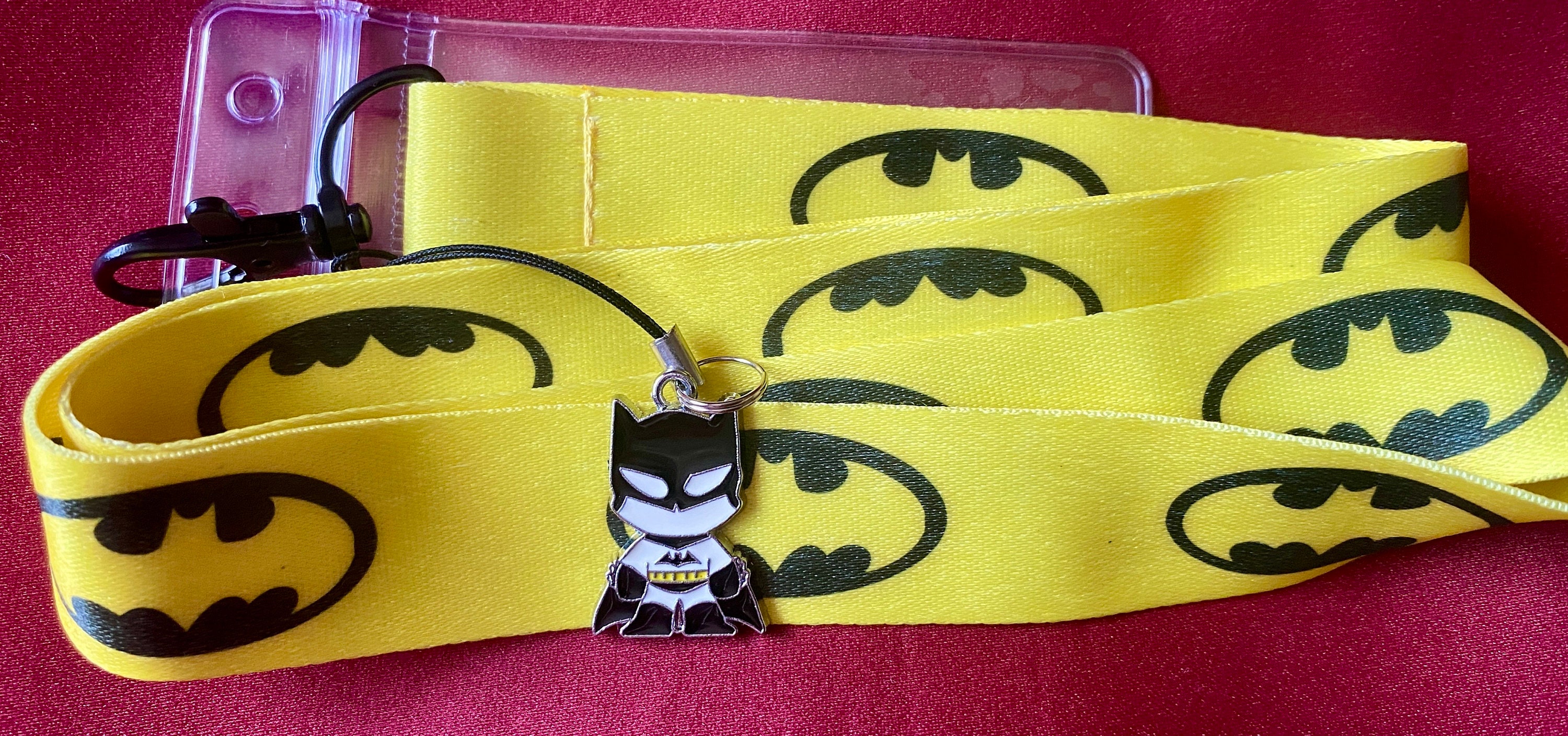 Batman Lanyard, Batman Charm & ID Holder Bus Pass/keys/neck Strap