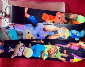 Zootopia lanyard & ID holder Bus pass/keys/neck strap/gift