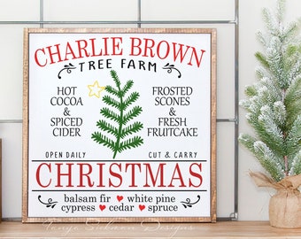 SVG, & PNG - "Charlie Brown Tree Farm" - Christmas Cut File - My Funky FarmHouse by Tanya Siekman Designs