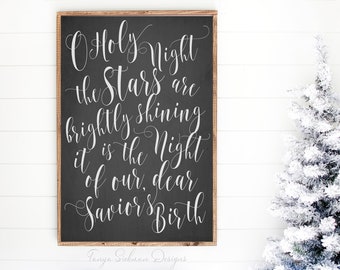 SVG, & PNG - "O Holy Night" - Christmas Design - My Funky FarmHouse by Tanya Siekman Designs