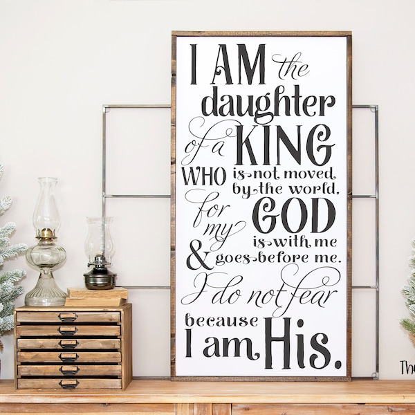 SVG & PNG - I am the Daughter of a King who is not moved by the World, I am His"