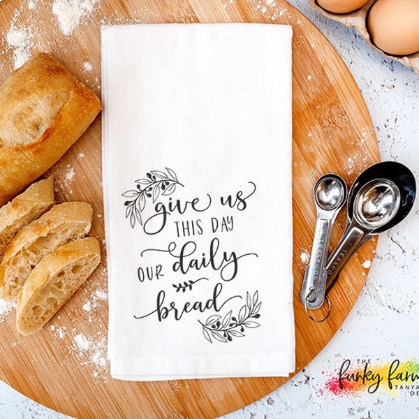 SVG, & PNG - "Give us this day our daily bread.  Matthew 6:11" - FarmHouse Design.  Jesus.  Scripture Design.  Wood Sign Design