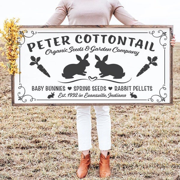SVG & PNG - "Peter Cottontail Organic Seeds" - Easter or Spring Cut File - Tanya Siekman Designs by My Funky FarmHouse