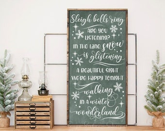 SVG, & PNG - "Sleigh Bells Ring - Are you listening?" - Christmas Song - My Funky FarmHouse by Tanya Siekman Designs