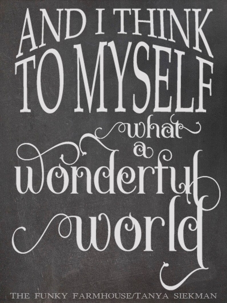 SVG DXF & PNG And I think to myself what a wonderful world Etsy