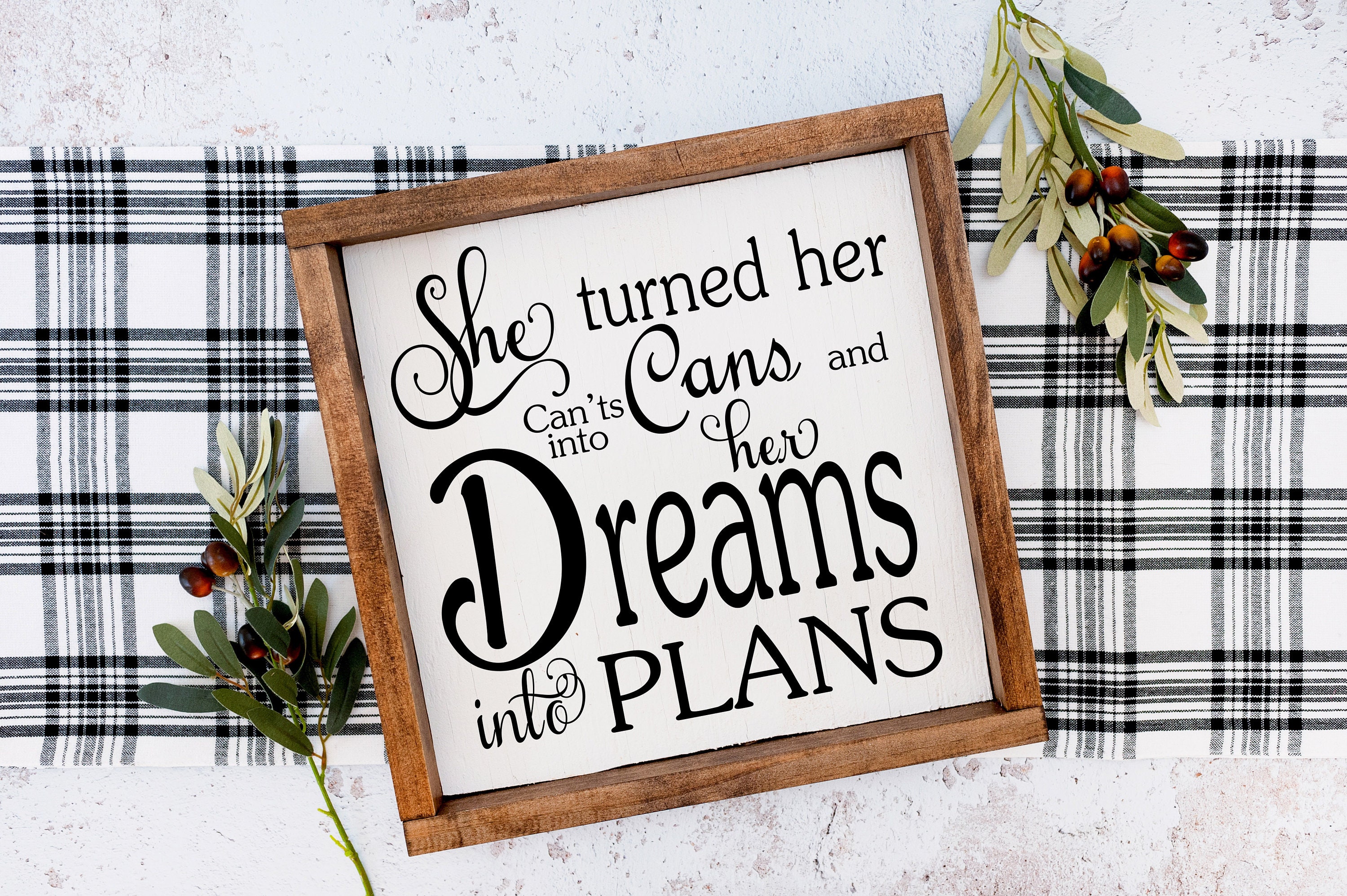 SVG & PNG She Turned Her Can'ts Into Cans and Her Dreams | Etsy