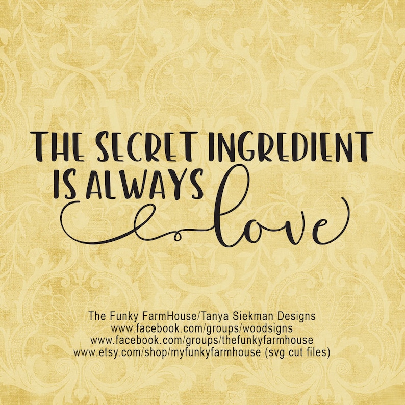 SVG & PNG The Secret Ingredient is Always Love Etsy