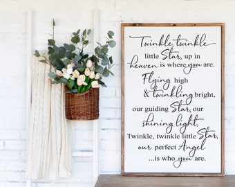 SVG, & PNG - "Twinkle Twinkle little star, up in Heaven is where You are" - Memorial - Child Loss - Baby Loss  by My Funky FarmHouse - Etsy