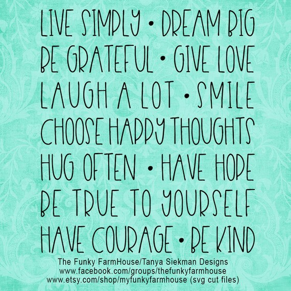 Svg Png Live Simply Dream Big Etsy