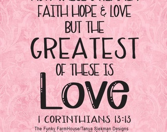 SVG & PNG - "Faith Hope and Love"