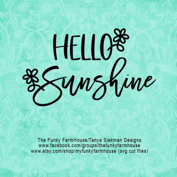 SVG & PNG hello Sunshine | Etsy