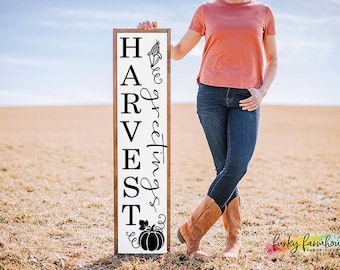 SVG, & PNG - "Harvest Greetings" - Porch Sign Design