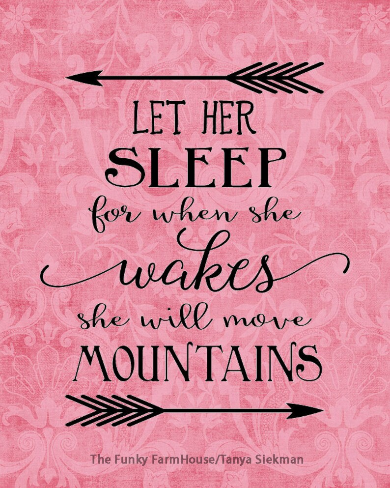 SVG &amp; PNG Let her sleep for when she wakes she will move | Etsy