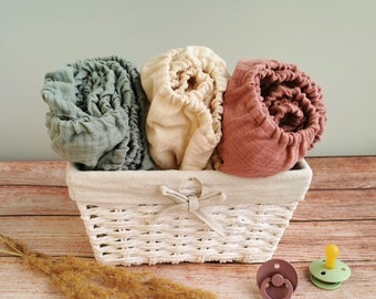 Organic Muslin Crib Sheet: Soft Breathable Baby Bedding, Custom Sizes