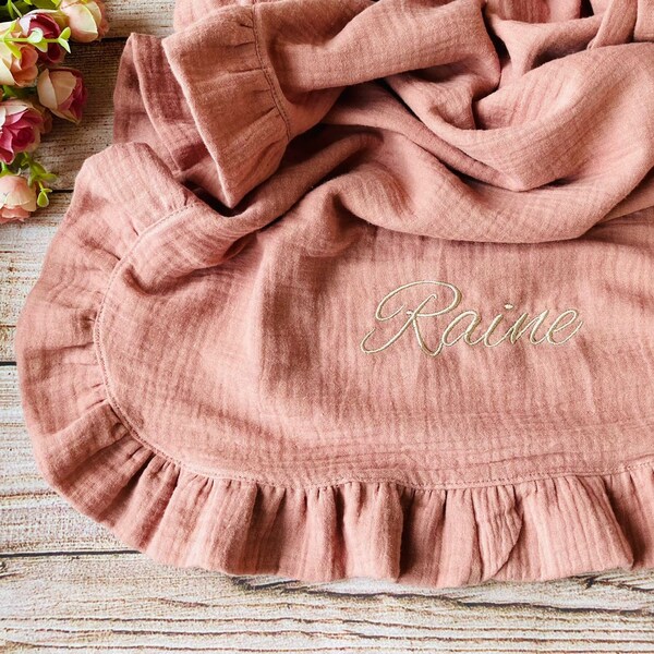 Blanket With Ruffle Etsy