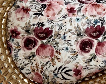 Floral Muslin Bassinet Sheet: 18 colors, Moses Basket, Fitted stroller Sheets