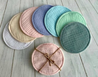 Reusable nursing pads, Soft and absorbent breastfeeding pads, washable Bamboo Cloth breast pads, ZERO WASTE new mom gift