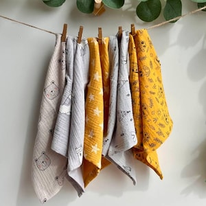 Organic cotton Reusable Cloth Baby Wipes - Zero Waste Family Wipe - Muslin napkins - Paperless Paper Towels - Eco Baby Shower Gift
