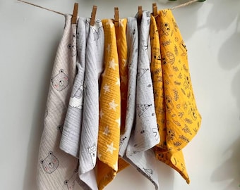 Organic Muslin Baby Wipes: Reusable Cloth Napkins, Eco Shower Gift