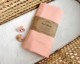 Organic muslin baby Summer blanket, Double gauze baby swaddle blanket, Gender neutral baby wrap, Newborn swaddle blanket  28&quot;x28&quot; or 47&quot;x47&quot;