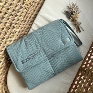 Personalized Baby Changing Pad: Organic Muslin Travel Nappy Mat