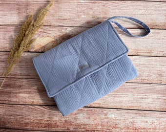 Muslin Portable Changing Pad: Waterproof Travel Nappy Mat