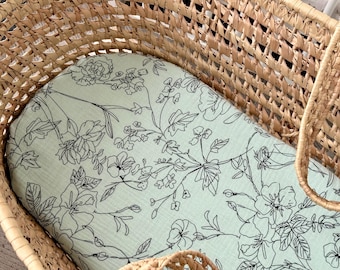 Sábanas de muselina para cunas Stokke Sleepi - Algodón orgánico ajustable para Mini V2 V3 Junior