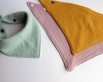 Musselin Baby Halstuch Set: Lätzchen aus Bio-Baumwolle