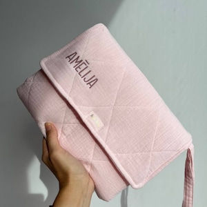 Cambiador portátil, cambiador de viaje personalizado, cambiador de pañales para bebé impermeable y portátil, bolsa de pañales para bebé