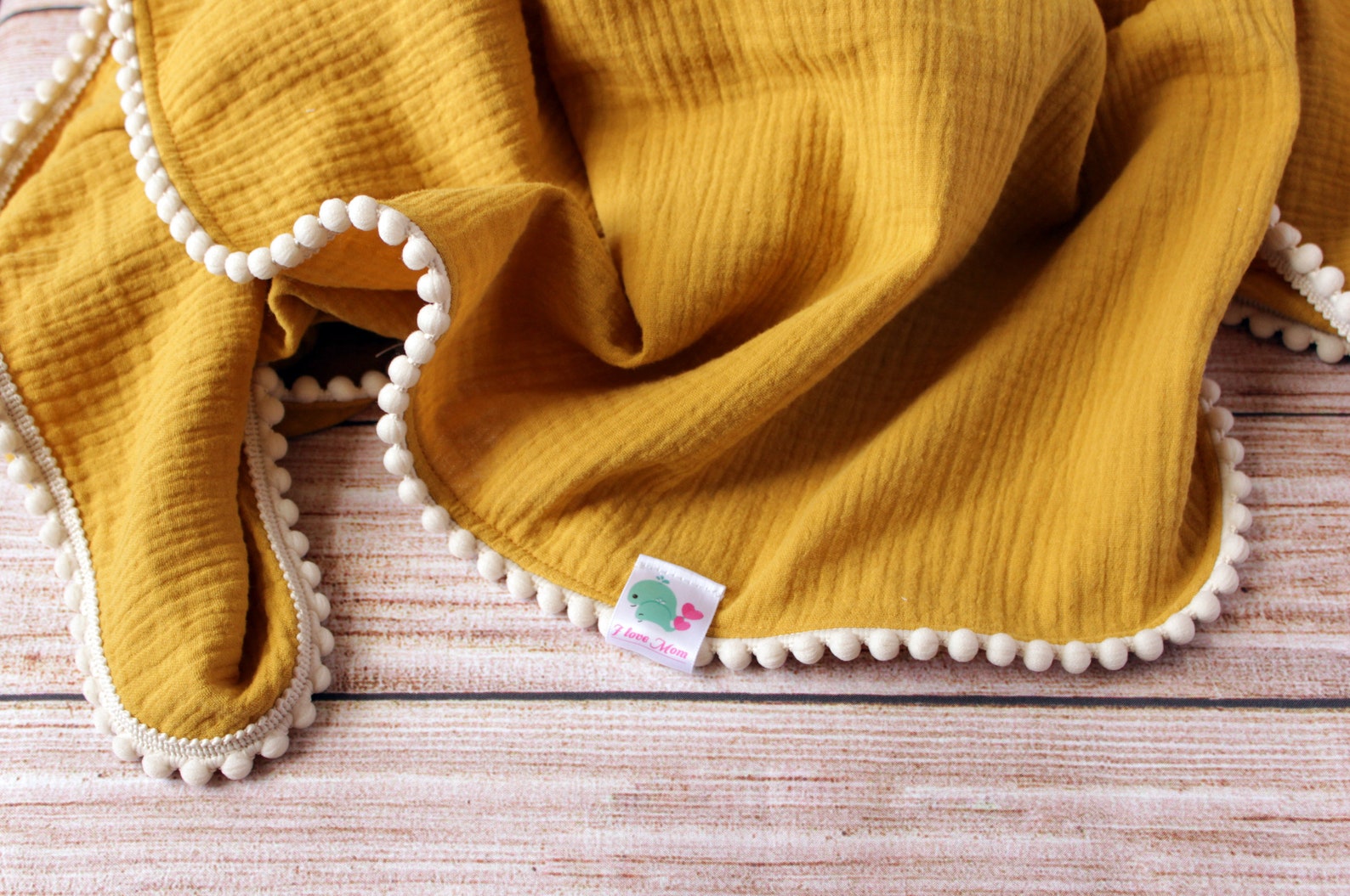 Mustard baby swaddle blanket Gender neutral double gauze baby Etsy