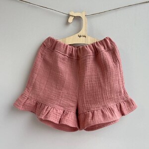 Muslin Toddler Girl Set: Ruffle Top & Shorts, Organic Cotton - Etsy