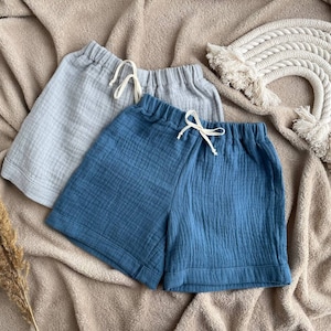 Muslin shorts, Kids shorts, Unisex shorts Beach wear Toddle boy short, Kids summer shorts, Organic shorts, Double gauze kids clothes