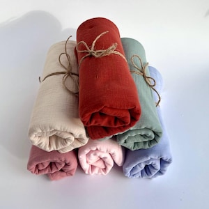Cambiador portátil de algodón orgánico para bebés / Colchoneta de viaje de 70 x 50 cm / Regalo de baby shower neutro